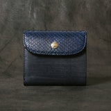 【2025 SPECIAL】W5 藍染パイソン × ブライドルレザー ショートウォレット