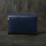 【2025 SPECIAL】W6 藍染パイソン × ブライドルレザー ミドルウォレット