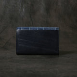 【2025 SPECIAL】CA6 藍染クロコ × ブライドルレザー カードケース