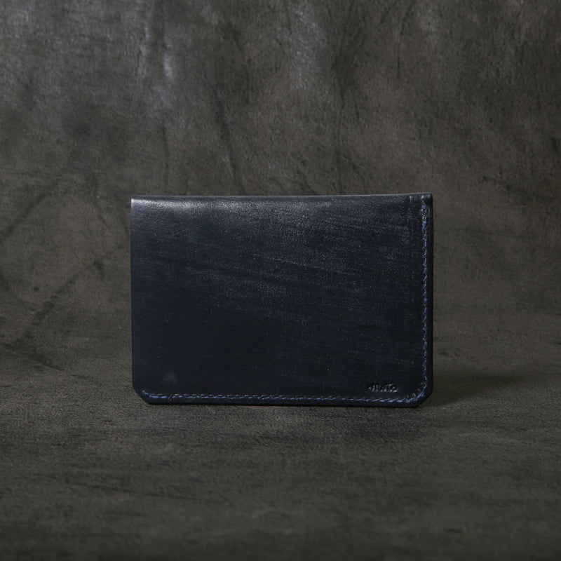 【2025 SPECIAL】CA7 藍染クロコ × ブライドルレザー カードケース