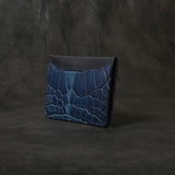 【2025 SPECIAL】CA7 藍染クロコ × ブライドルレザー カードケース