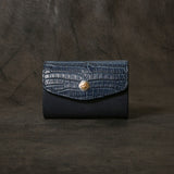 【2025 SPECIAL】KC6 藍染クロコ × ブライドルレザー キーケース