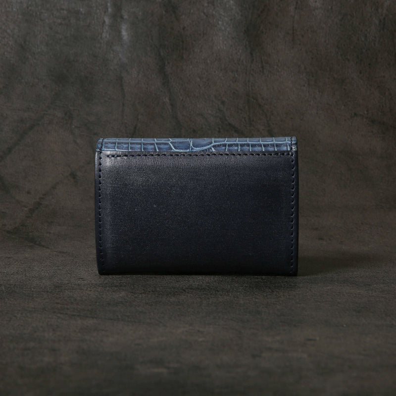 【2025 SPECIAL】KC6 藍染クロコ × ブライドルレザー キーケース