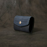 【2025 SPECIAL】KC6 藍染クロコ × ブライドルレザー キーケース