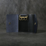 【2025 SPECIAL】KC6 藍染クロコ × ブライドルレザー キーケース