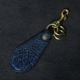 【2025 SPECIAL】KH10 藍染クロコ × ブライドルレザー キーホルダー