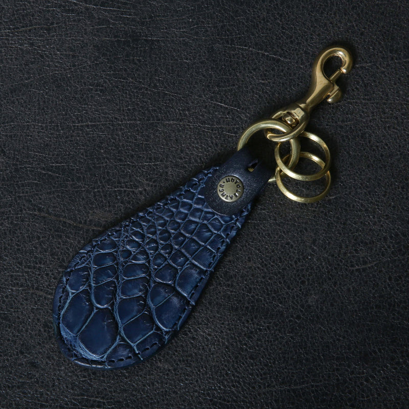 【2025 SPECIAL】KH10 藍染クロコ × ブライドルレザー キーホルダー