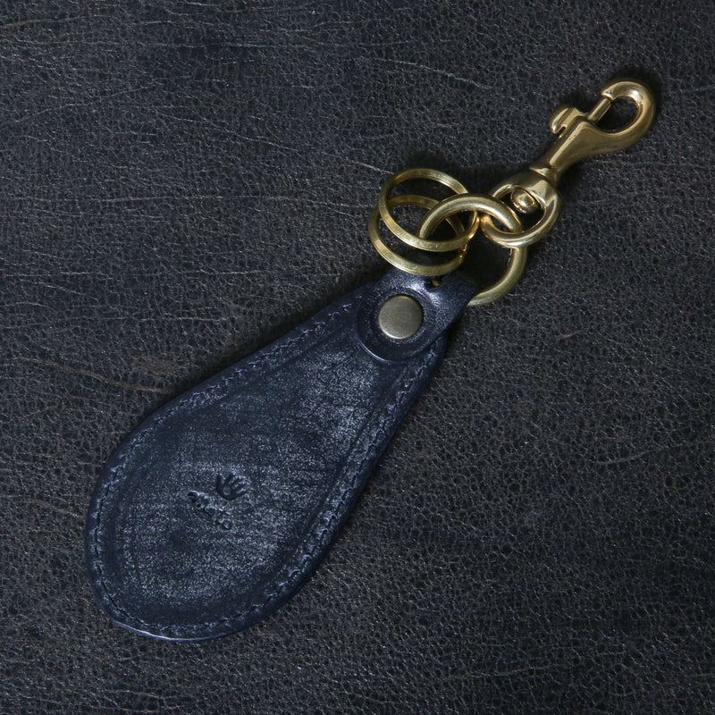 【2025 SPECIAL】KH10 藍染クロコ × ブライドルレザー キーホルダー