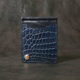 【2025 SPECIAL】MC1 藍染クロコ × ブライドルレザー マネークリップ