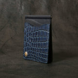 【2025 SPECIAL】MC1 藍染クロコ × ブライドルレザー マネークリップ