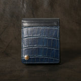 【2025 SPECIAL】W1 藍染クロコ × ブライドルレザー ショートウォレット