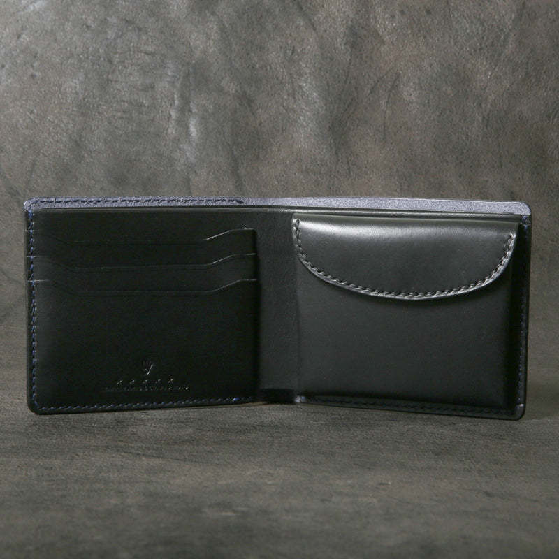 【2025 SPECIAL】W1 藍染クロコ × ブライドルレザー ショートウォレット