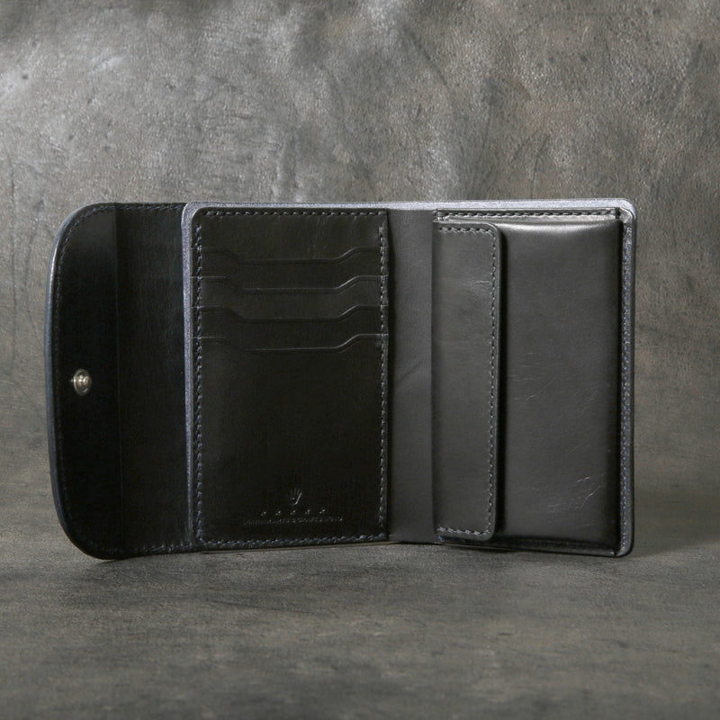 【2025 SPECIAL】W6 藍染クロコ × ブライドルレザー ミドルウォレット