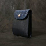 【2025 SPECIAL】W7 藍染クロコ × ブライドルレザー ショートウォレット