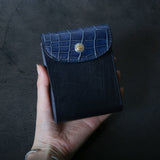 【2025 SPECIAL】W7 藍染クロコ × ブライドルレザー ショートウォレット