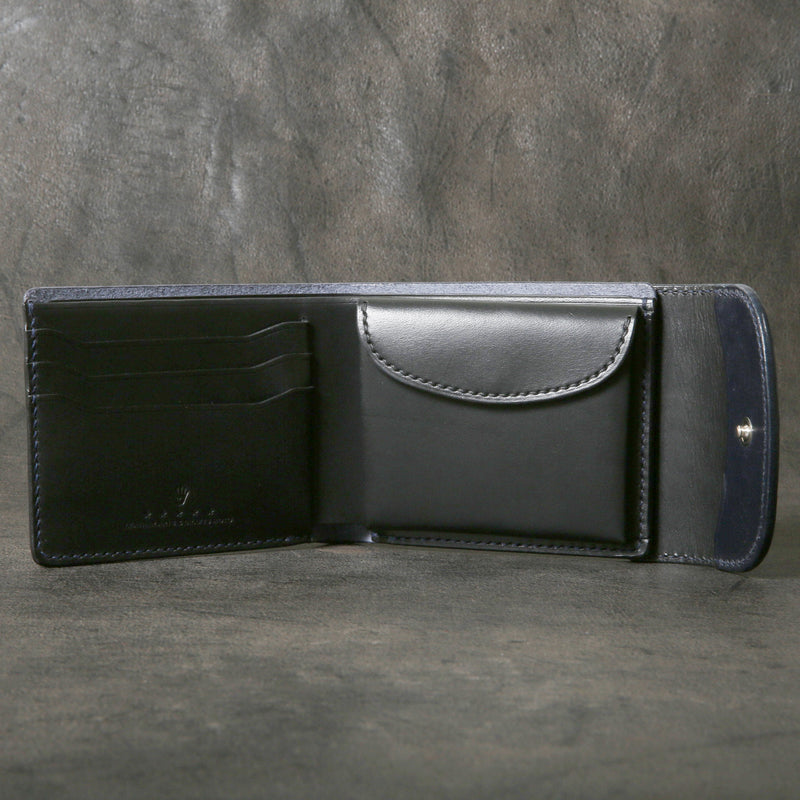 【2025 SPECIAL】W7 藍染クロコ × ブライドルレザー ショートウォレット