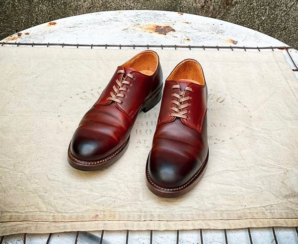 Grenson plain-toe shoes, made in England, size 7 1/2 Men's 26.0cm unclear brown type Vintage Second Hand