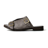 【2026 NEW COLLECTION】#16501 ≪GRAY≫ DOUBLE BUCKLE SANDAL ダブルバックルサンダル