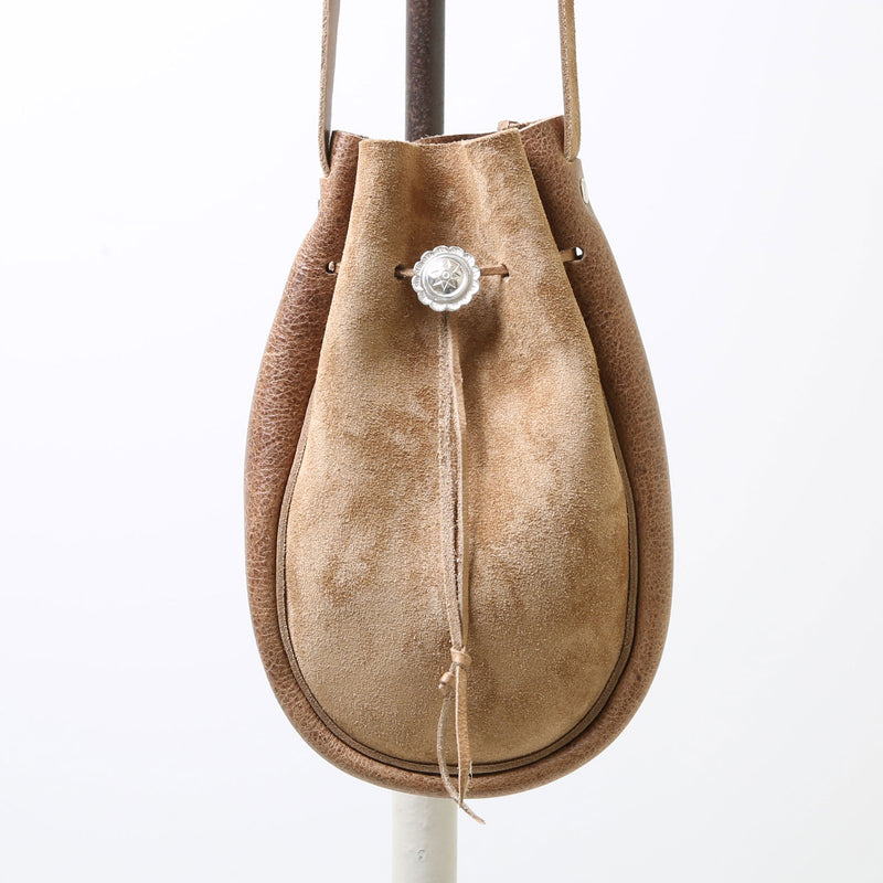 【LIMITED】RBAG21 ≪NATURAL SUEDE≫ MOTOR DRAWSTRING BAG / 巾着ショルダーバッグ ナチュラルスウェード