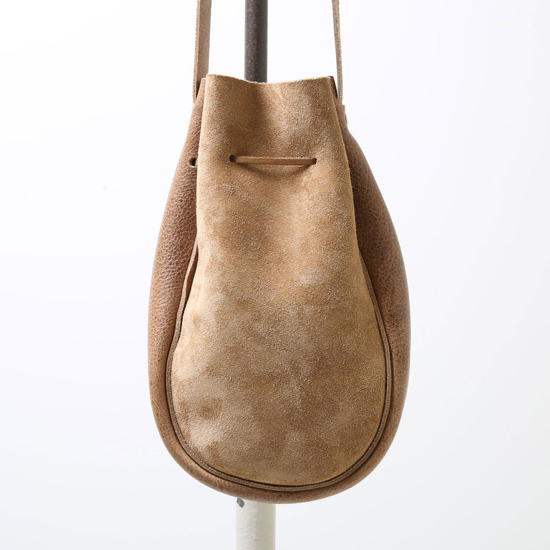 【LIMITED】RBAG21 ≪NATURAL SUEDE≫ MOTOR DRAWSTRING BAG / 巾着ショルダーバッグ ナチュラルスウェード