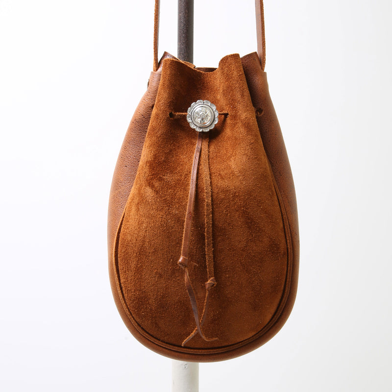 【LIMITED】RBAG21 ≪BROWN SUEDE≫ MOTOR DRAWSTRING BAG / 巾着ショルダーバッグ ブラウンスウェード