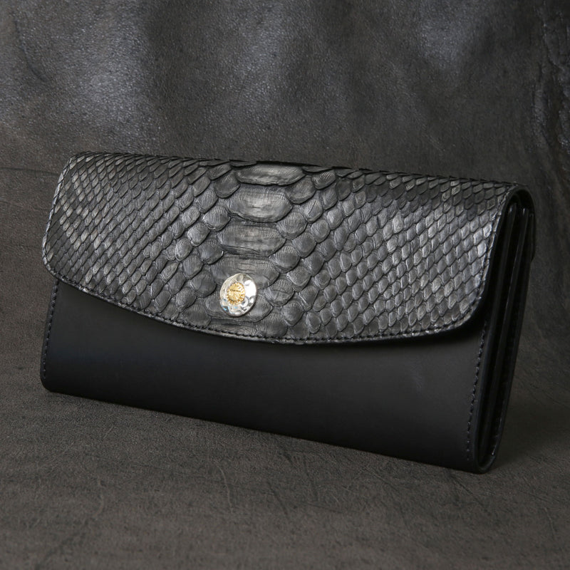 【2025 SPECIAL】LW2 墨染めパイソン ロングウォレット