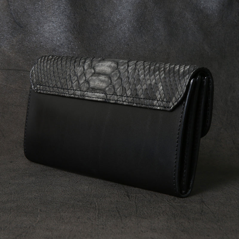 【2025 SPECIAL】LW2 墨染めパイソン ロングウォレット