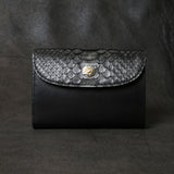 【2025 SPECIAL】W6 墨染めパイソン ミドルウォレット