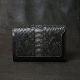 【2025 SPECIAL】W6 墨染めパイソン ミドルウォレット