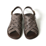 【2026 NEW COLLECTION】#1660 ≪GRAY≫ ITALIAN LEATHER MESH SANDAL イタリアンレザーメッシュサンダル