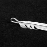 【NEW ARRIVAL】FT-57L FEATHER PENDANT (18K GOLD ACCENT) , LARGE , LEFT /  55メタル付き大フェザー(左)
