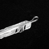 【NEW ARRIVAL】FT-57R FEATHER PENDANT (18K GOLD ACCENT) , LARGE , RIGHT /  55メタル付き大フェザー(右)