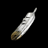 【NEW ARRIVAL】FT-55R FEATHER PENDANT (18K GOLD ACCENT) , LARGE , RIGHT /  55先金大フェザー(右)