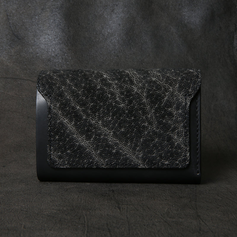 【2025 SPECIAL】W6 墨染めエレファント × 墨染めコードバン ミドルウォレット