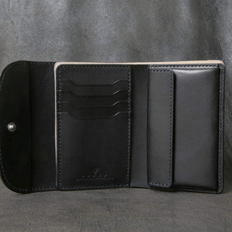 【2025 SPECIAL】W6 墨染めエレファント × 墨染めコードバン ミドルウォレット