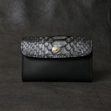 【2025 SPECIAL】CA6 墨染めパイソン × 墨染めコードバン カードケース