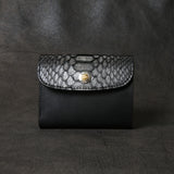 【2025 SPECIAL】W10 墨染めパイソン × 墨染めコードバン コンパクトウォレット