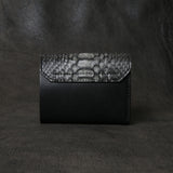 【2025 SPECIAL】W10 墨染めパイソン × 墨染めコードバン コンパクトウォレット