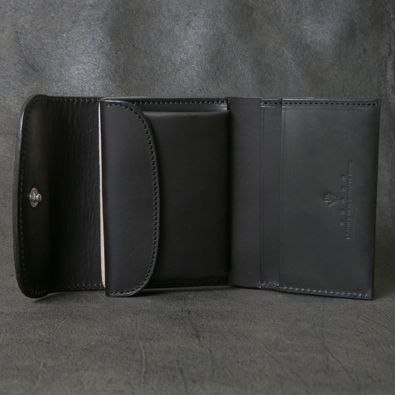 【2025 SPECIAL】W10 墨染めパイソン × 墨染めコードバン コンパクトウォレット