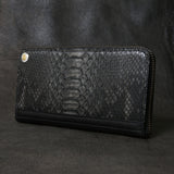 【2025 SPECIAL】FW1 墨染めパイソン ジップロングウォレット