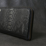 【2025 SPECIAL】FW1 墨染めパイソン ジップロングウォレット