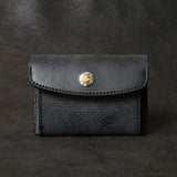 【2025 SPECIAL】C3 フルグレインブライドルレザー × ロシアンカーフ ≪BLACK≫ コインケース