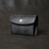 【2025 SPECIAL】C3 フルグレインブライドルレザー × ロシアンカーフ ≪BLACK≫ コインケース