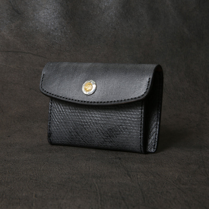【2025 SPECIAL】C3 フルグレインブライドルレザー × ロシアンカーフ ≪BLACK≫ コインケース