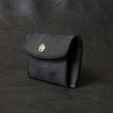 【2025 SPECIAL】C3 フルグレインブライドルレザー × ロシアンカーフ ≪BLACK≫ コインケース