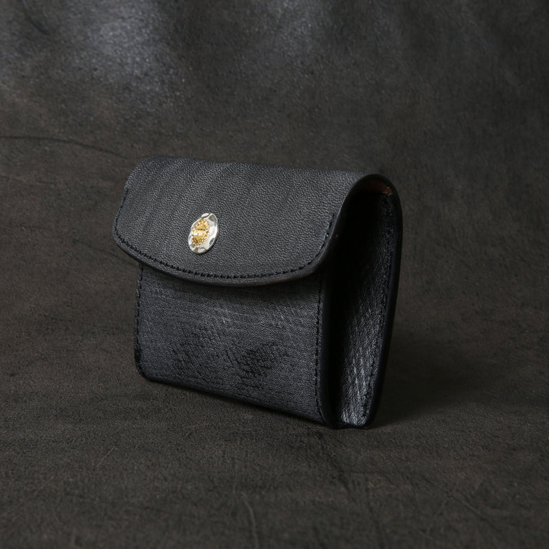 【2025 SPECIAL】C3 フルグレインブライドルレザー × ロシアンカーフ ≪BLACK≫ コインケース