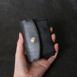 【2025 SPECIAL】C3 フルグレインブライドルレザー × ロシアンカーフ ≪BLACK≫ コインケース