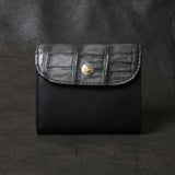 【2025 SPECIAL】W5 墨染めクロコ × 墨染めコードバン ショートウォレット