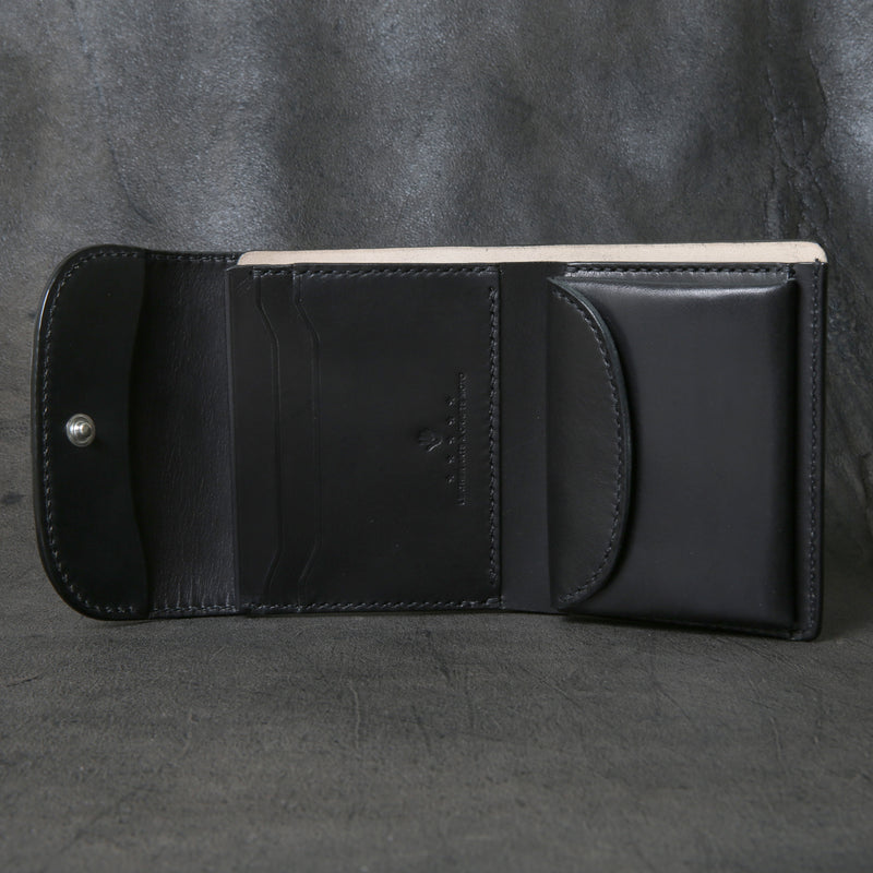 【2025 SPECIAL】W5 墨染めクロコ × 墨染めコードバン ショートウォレット