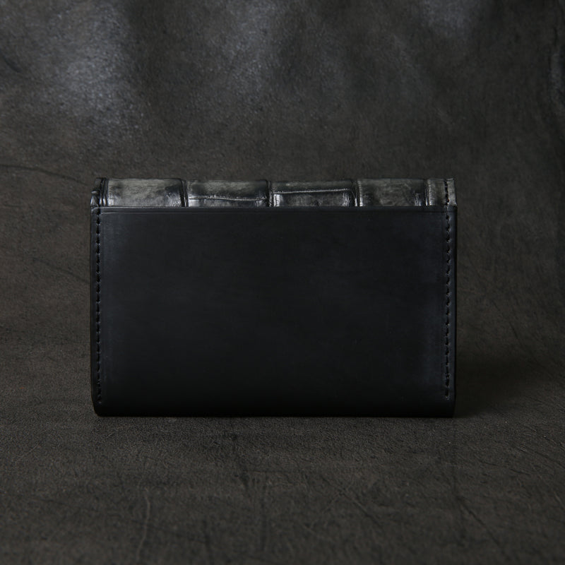 【2025 SPECIAL】CA6 墨染めクロコ × 墨染めコードバン カードケース